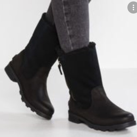 SOREL Emelie WP Black Boots Size 7 - Picture 15 of 15